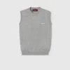 Gucci Cashmere Silk Sleeveless Top In Grey