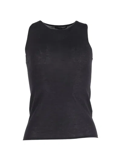 Pre-owned Gucci Cashmere Sleeveless Top In Black