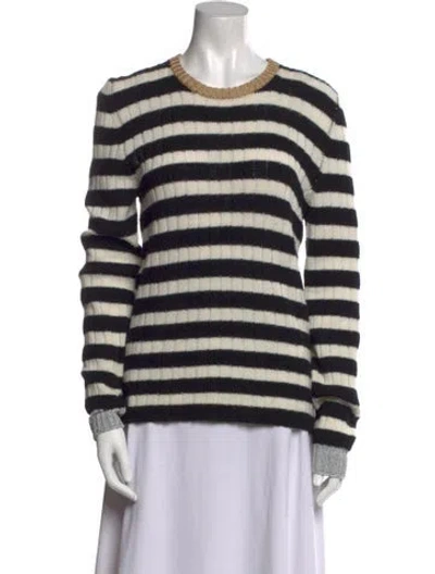 Pre-owned Gucci Cashmere Striped Sweater In Neutral