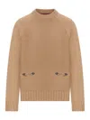 Gucci Womens Horsebit Raglan-sleeves Wool And Cashmere Jumper Dusty Dark Grey Mc In Brown