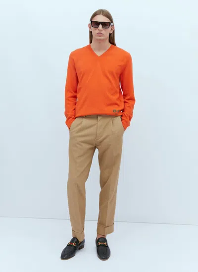 Gucci Cashmere Sweater In Orange