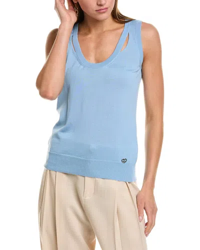 Gucci Cashmere Tank In Blue