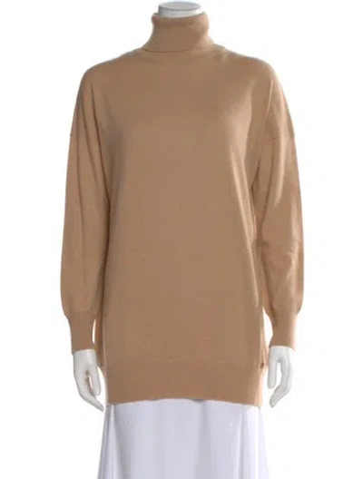 Pre-owned Gucci Cashmere Turtleneck Sweater In Brown