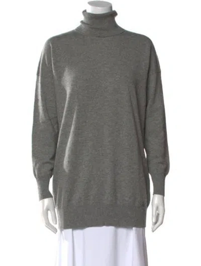 Pre-owned Gucci Cashmere Turtleneck Sweater In Gray