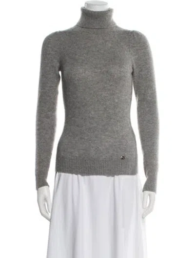 Pre-owned Gucci Cashmere Turtleneck Sweater In Gray