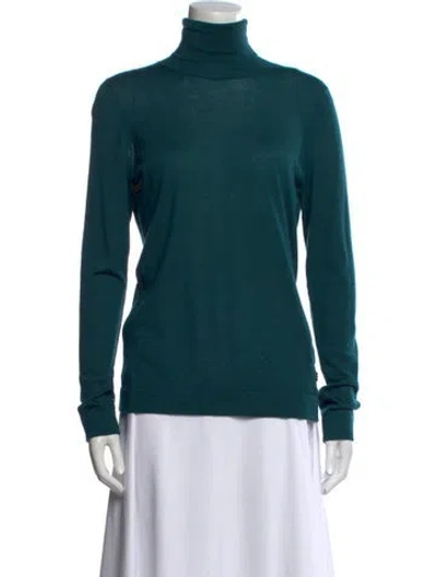 Pre-owned Gucci Cashmere Turtleneck Sweater In Green