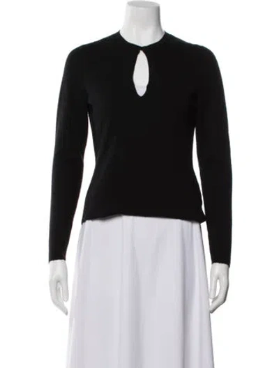 Pre-owned Gucci Cashmere V-neck Sweater In Black