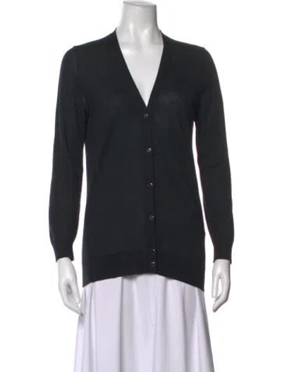 Pre-owned Gucci Cashmere V-neck Sweater In Black