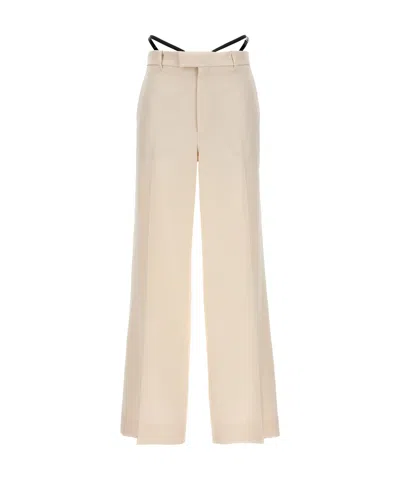 GUCCI GUCCI STRAP DETAILED CADY TROUSERS