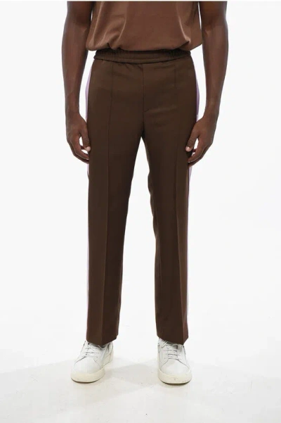 GUCCI CASUAL PANTS WITH ELASTIC WAIST AND CONTRASTING SIDE BAND