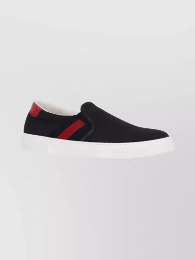 Gucci Casual Slip-on Sneakers Stripe Detail In Black