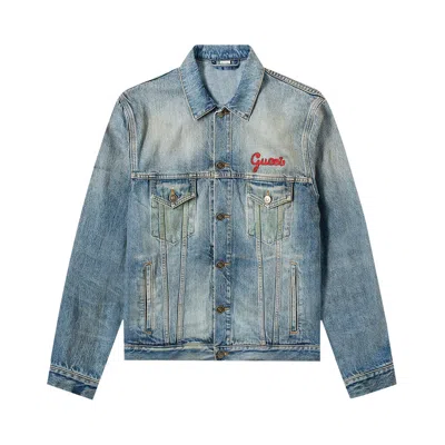 Pre-owned Gucci Cat Denim Jacket 'blue' | Men's Size 48