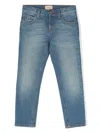Gucci Cat-embroidered Skinny Jeans In Blue