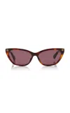 Gucci Cat-eye Acetate Sunglasses In Brown