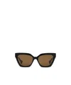 Gucci Cat-eye Clip-on Sunglasses In Brown