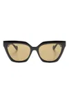 Gucci Cat-eye Clip-on Sunglasses In Schwarz