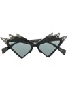 Gucci Cat-eye Flared Sunglasses In Black