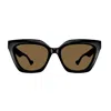 Gucci Cat-eye Frame Clip-on Sunglasses In Black