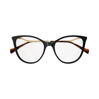Pre-owned Gucci Cat Eye Frame Eyeglasses 'black/gold' | Women's Size Onesize