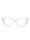 Gucci Cat-eye Frame Glasses In 粉色