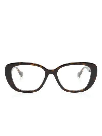 Gucci Cat-eye Frame Glasses In Brown