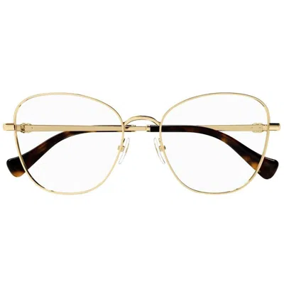 Gucci Cat Eye Frame Glasses In Gold