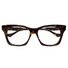 Gucci Gg1536o Square-frame Glasses In Havana-havana-transparent