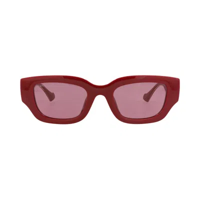 Pre-owned Gucci Cat Eye-frame Injection Sunglasses 'burgundy Crystal Red' | Women's Size Onesize