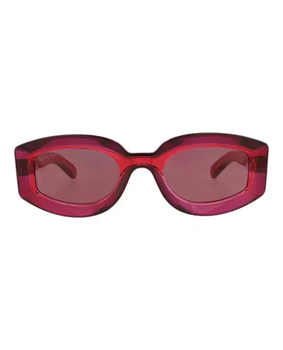 Gucci Cat Eye-frame Injection Sunglasses In Pink