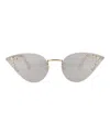 Gucci Cat Eye-frame Metal Sunglasses In Gray