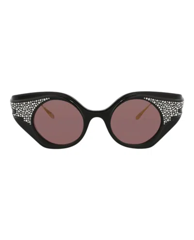 Gucci Cat Eye-frame Recycled Acetate Sunglasses In Black