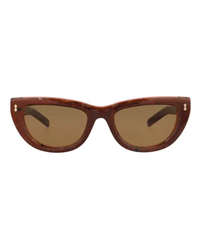 Gucci Cat Eye-frame Recycled Acetate Sunglasses In Brown