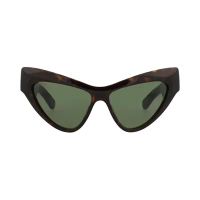 Pre-owned Gucci Cat Eye-frame Recycled Acetate Sunglasses 'havana Green' | Multi-color | Women's Size Onesize