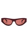Gucci Cat-eye-frame Sunglasses In 红色