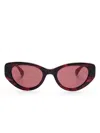 Gucci Cat-eye-frame Sunglasses In 红色