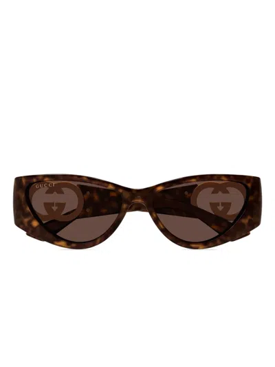 Gucci Cat-eye Frame Sunglasses In Brown