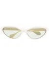 Gucci Cat-eye Frame Sunglasses In 白色
