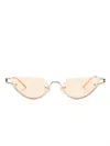 Gucci Cat-eye Frame Sunglasses In 金色