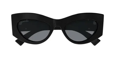 Gucci Cat-eye Frame Sunglasses In Black