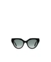Shop Gucci Cat-eye Frame Sunglasses In Black
