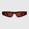 Gucci Cat-eye Rectangle Sunglasses In Bordeaux