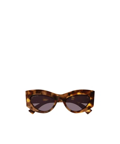 Gucci Cat Eye-frame Sunglasses In Brown