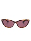 Gucci Cat Eye-frame Sunglasses In Brown