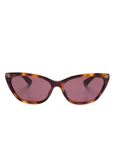 Gucci Cat Eye-frame Sunglasses In Brown