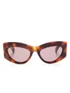 Gucci Cat Eye-frame Sunglasses In Brown