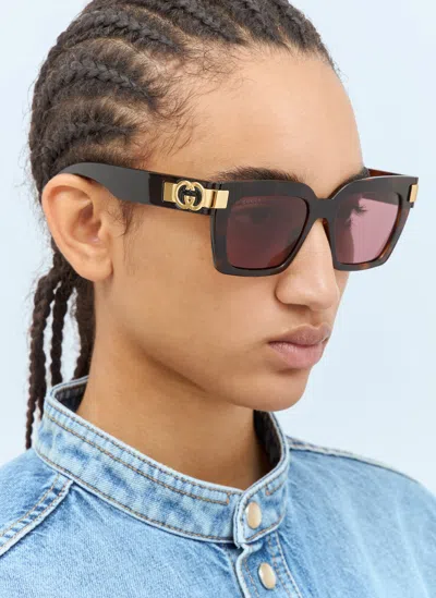 Gucci Cat-eye Frame Sunglasses In Brown