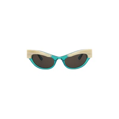 Pre-owned Gucci Cat Eye Frame Sunglasses 'light Blue/grey' In Multi-color