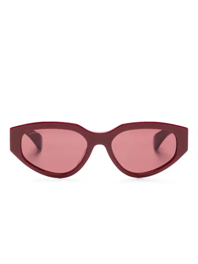 Gucci Cat Eye-frame Sunglasses In Red