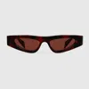 Gucci Cat-eye Rectangle Sunglasses In Red