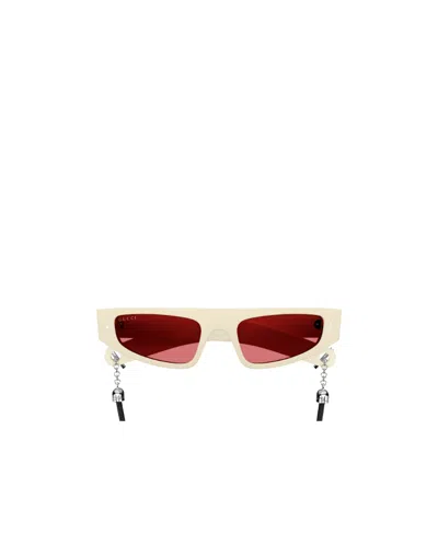 Gucci Eyewear Cat In Nude
